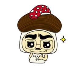 Mushroom man & girl sticker #5831990