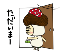 Mushroom man & girl sticker #5831995