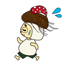 Mushroom man & girl sticker #5832012