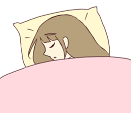 Braid schoolgirl sticker #5832504