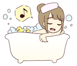 Braid schoolgirl sticker #5832509