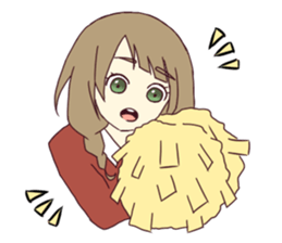 Braid schoolgirl sticker #5832522