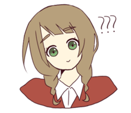 Braid schoolgirl sticker #5832535