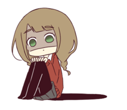 Braid schoolgirl sticker #5832537