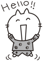 white cat.MOKA[English] sticker #5834139