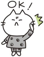 white cat.MOKA[English] sticker #5834143