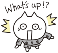white cat.MOKA[English] sticker #5834148