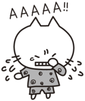 white cat.MOKA[English] sticker #5834150