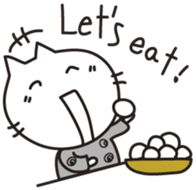 white cat.MOKA[English] sticker #5834155