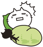 white cat.MOKA[English] sticker #5834160