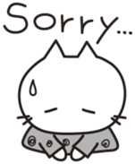 white cat.MOKA[English] sticker #5834162