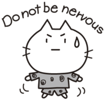 white cat.MOKA[English] sticker #5834167