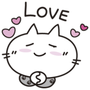 white cat.MOKA[English] sticker #5834168