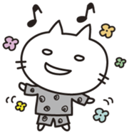 white cat.MOKA[English] sticker #5834173