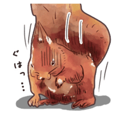 Watercolor squirrel sticker sticker #5836183
