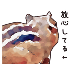 Watercolor squirrel sticker sticker #5836197