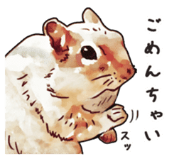 Watercolor squirrel sticker sticker #5836199