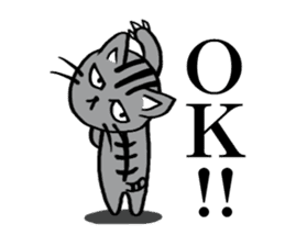 Silver tabby kitten SASUKE sticker #5836728