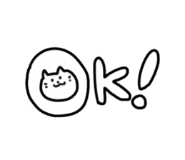 Simple White Cat sticker #5837087