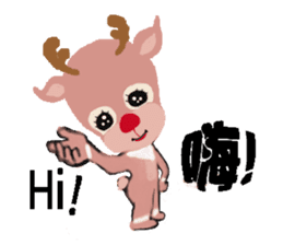 reindeer Lily is running around world sticker #5837619