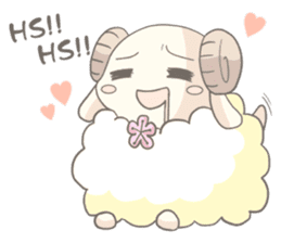 Plum blossom Sheep sticker #5838998