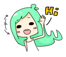 Facial expression girl sticker #5839394