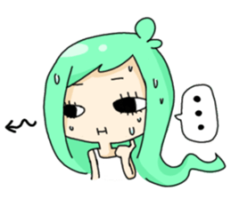 Facial expression girl sticker #5839395