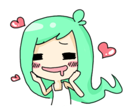 Facial expression girl sticker #5839397