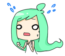 Facial expression girl sticker #5839398