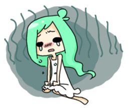 Facial expression girl sticker #5839401