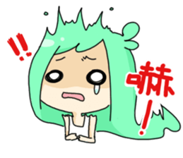 Facial expression girl sticker #5839402