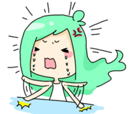 Facial expression girl sticker #5839403