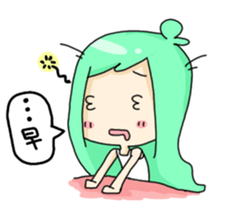 Facial expression girl sticker #5839405