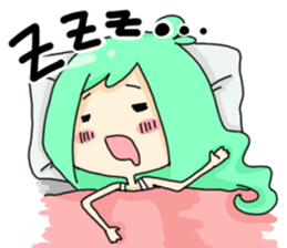 Facial expression girl sticker #5839406