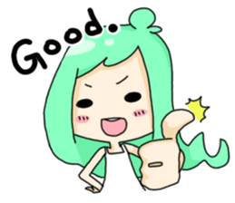 Facial expression girl sticker #5839408