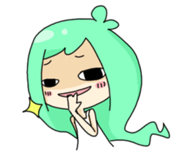 Facial expression girl sticker #5839411