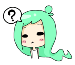 Facial expression girl sticker #5839412