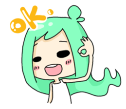 Facial expression girl sticker #5839413