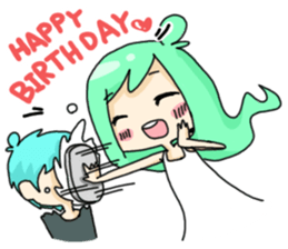 Facial expression girl sticker #5839417