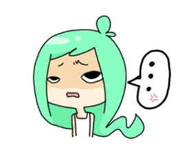 Facial expression girl sticker #5839418