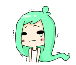 Facial expression girl sticker #5839419