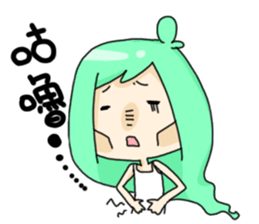 Facial expression girl sticker #5839421