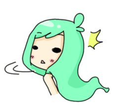 Facial expression girl sticker #5839423