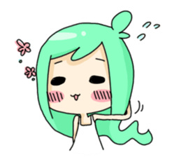 Facial expression girl sticker #5839425