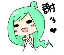 Facial expression girl sticker #5839427