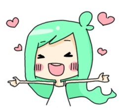 Facial expression girl sticker #5839428