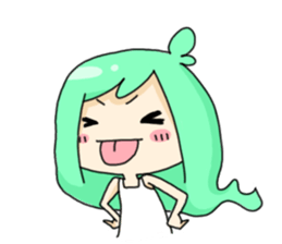 Facial expression girl sticker #5839431