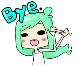 Facial expression girl sticker #5839433