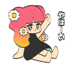 kirakira girl sticker #5839434