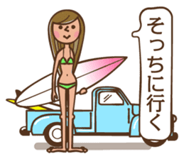 Surfer girls sticker #5839604